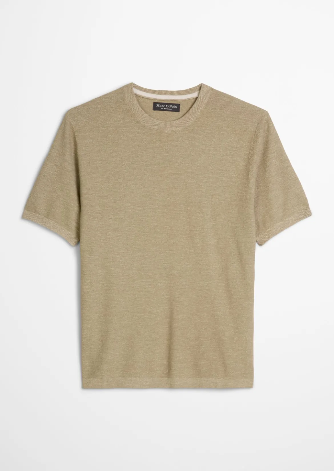 Kurzarm-Pullover regular aus Bio-Baumwolle und Leinen