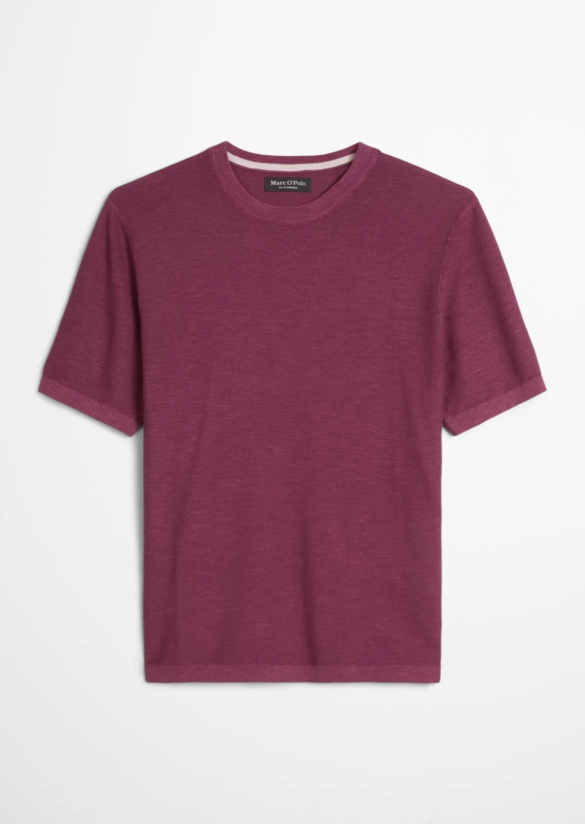 Kurzarm-Pullover regular aus Bio-Baumwolle und Leinen