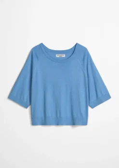 Kurzarm-Pullover relaxed aus weichem Organic-Cotton-Modal-Mix