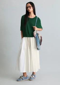 Kurzarm-Pullover relaxed aus weichem Organic-Cotton-Modal-Mix
