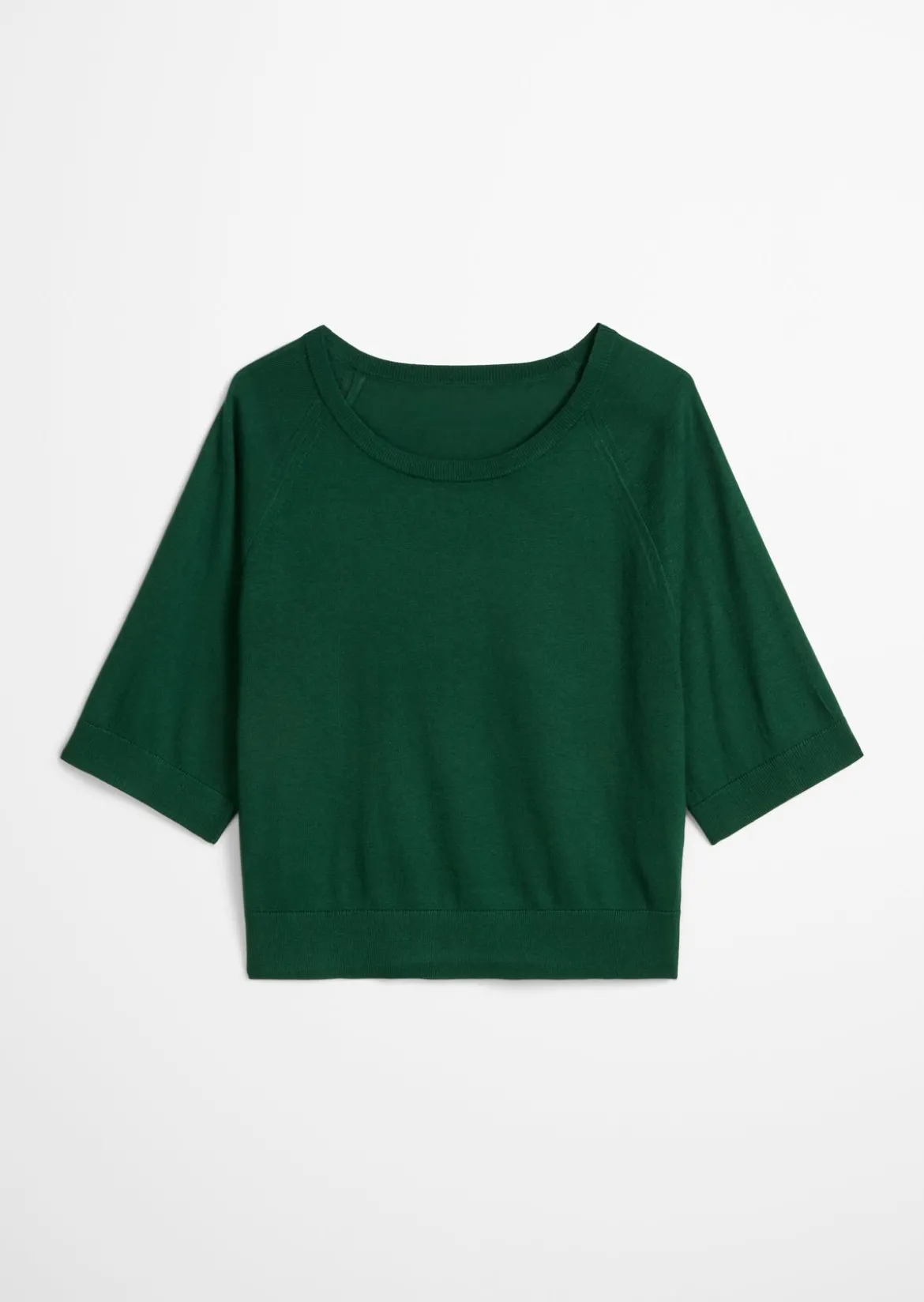 Kurzarm-Pullover relaxed aus weichem Organic-Cotton-Modal-Mix