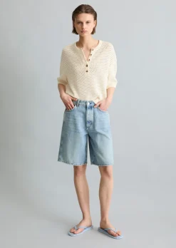 Kurzarm-Pullover relaxed aus Organic Cotton