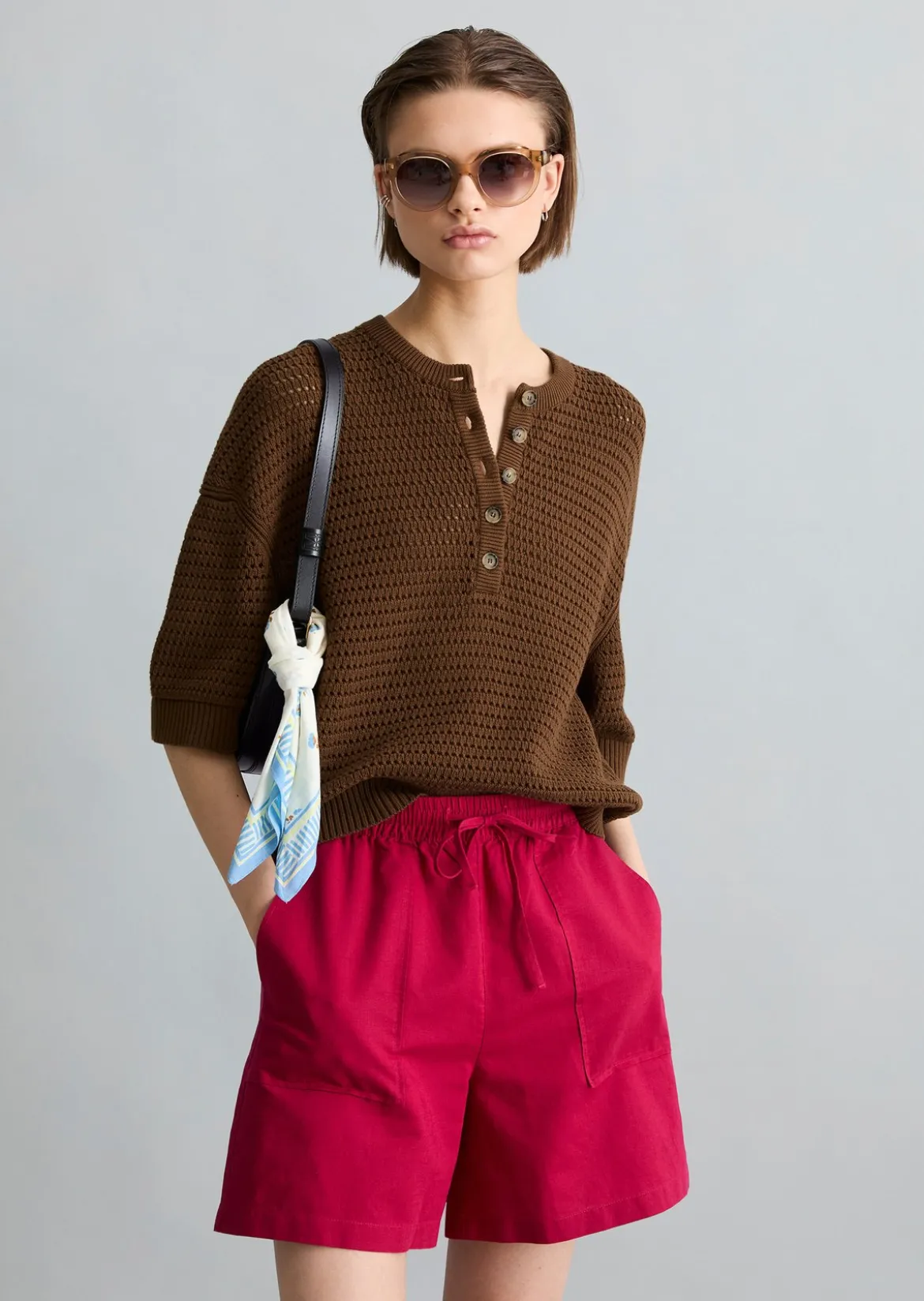 Kurzarm-Pullover relaxed aus Organic Cotton