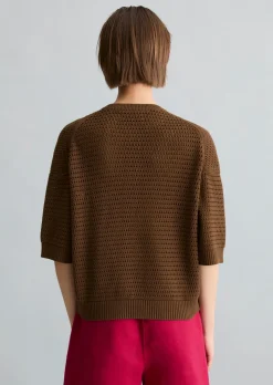 Kurzarm-Pullover relaxed aus Organic Cotton