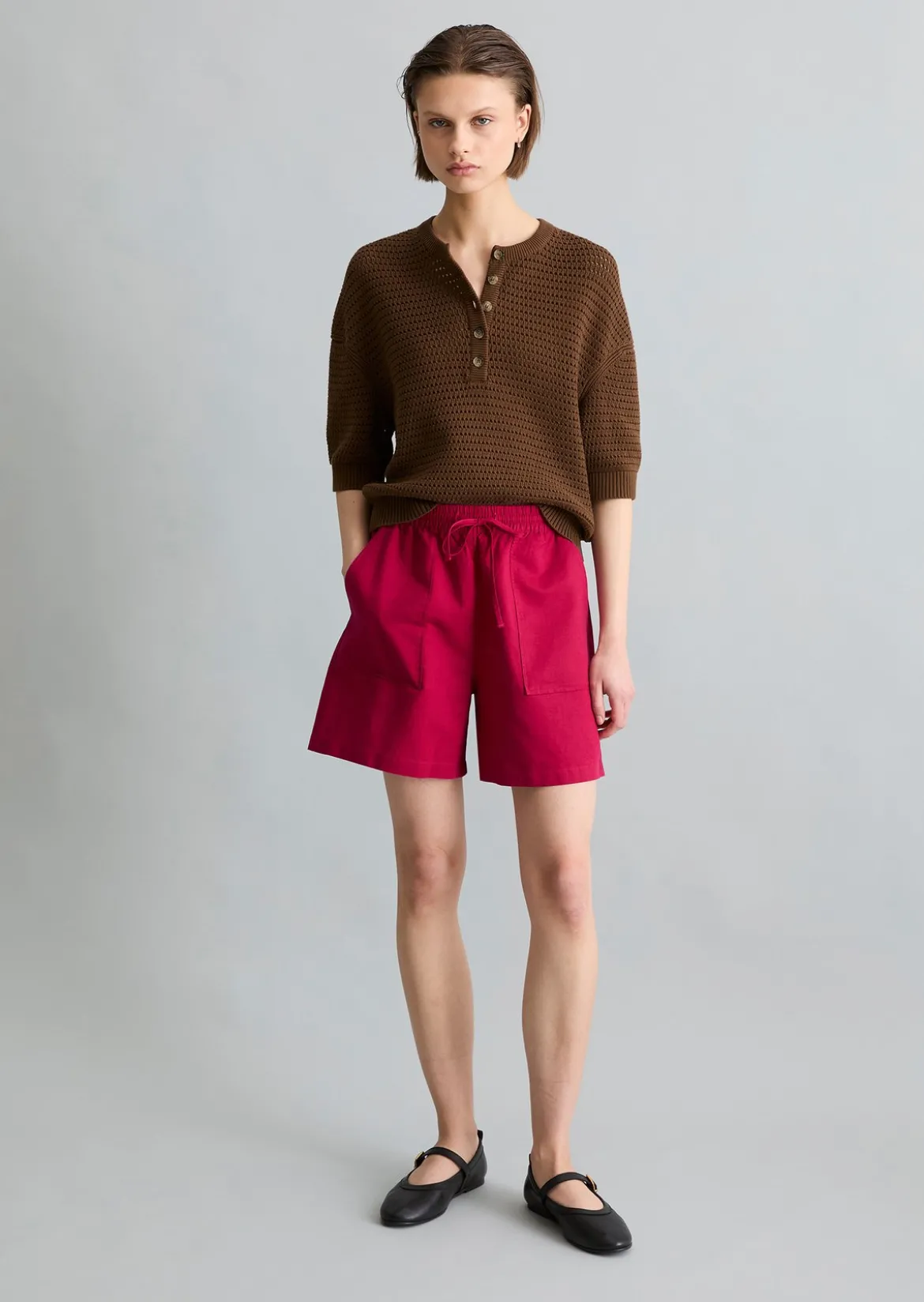 Kurzarm-Pullover relaxed aus Organic Cotton