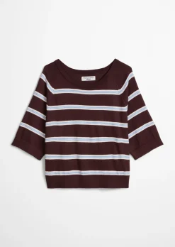 Kurzarm-Pullover relaxed aus weichem Organic-Cotton-Modal-Mix