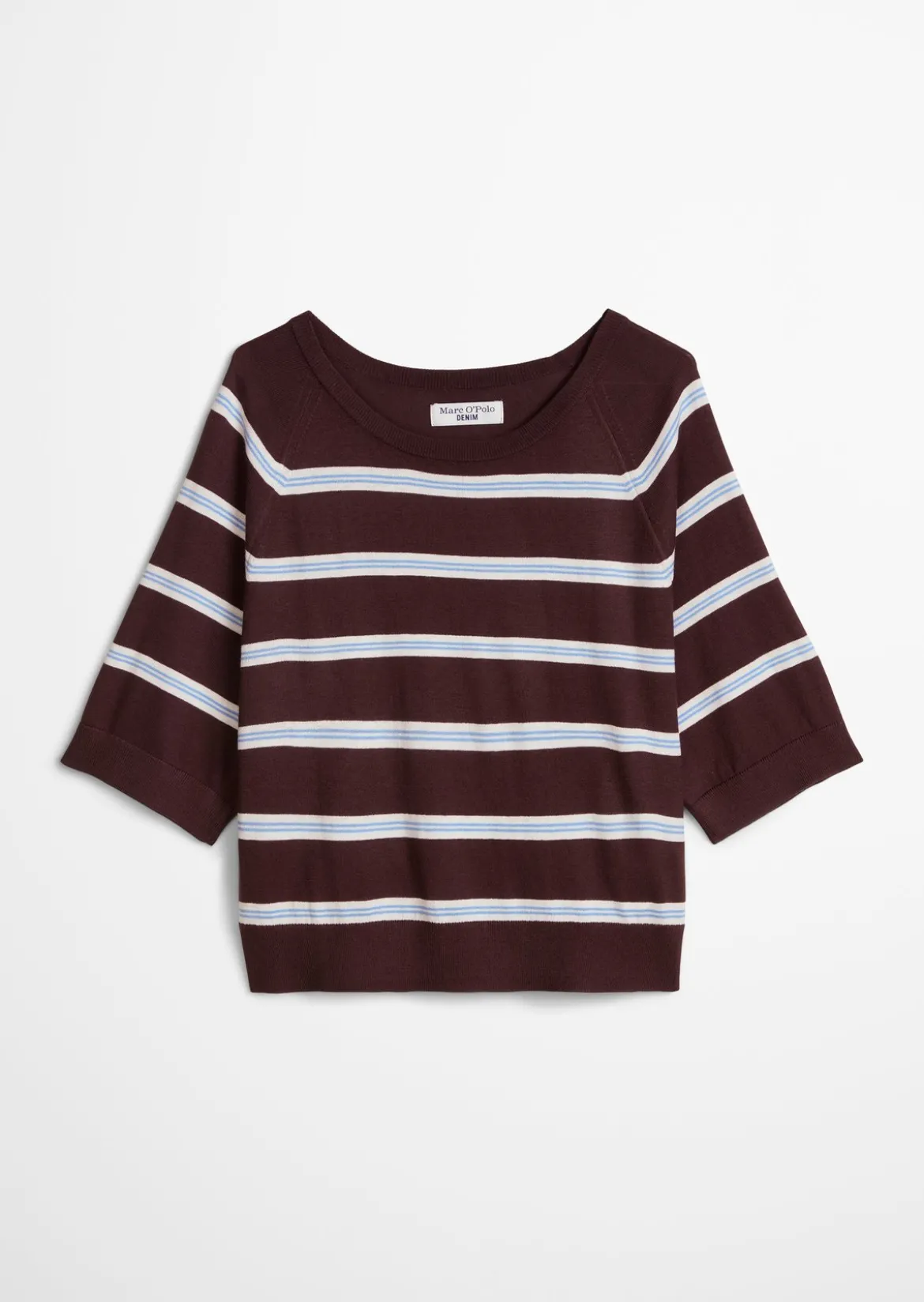 Kurzarm-Pullover relaxed aus weichem Organic-Cotton-Modal-Mix