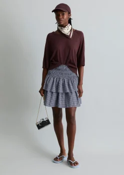 Kurzarm-Pullover relaxed aus weichem Organic-Cotton-Modal-Mix