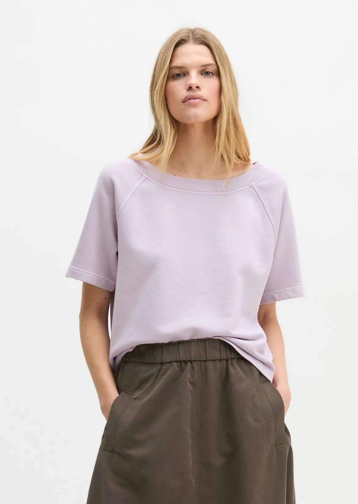 Kurzarm-Sweatshirt loose aus Organic Cotton