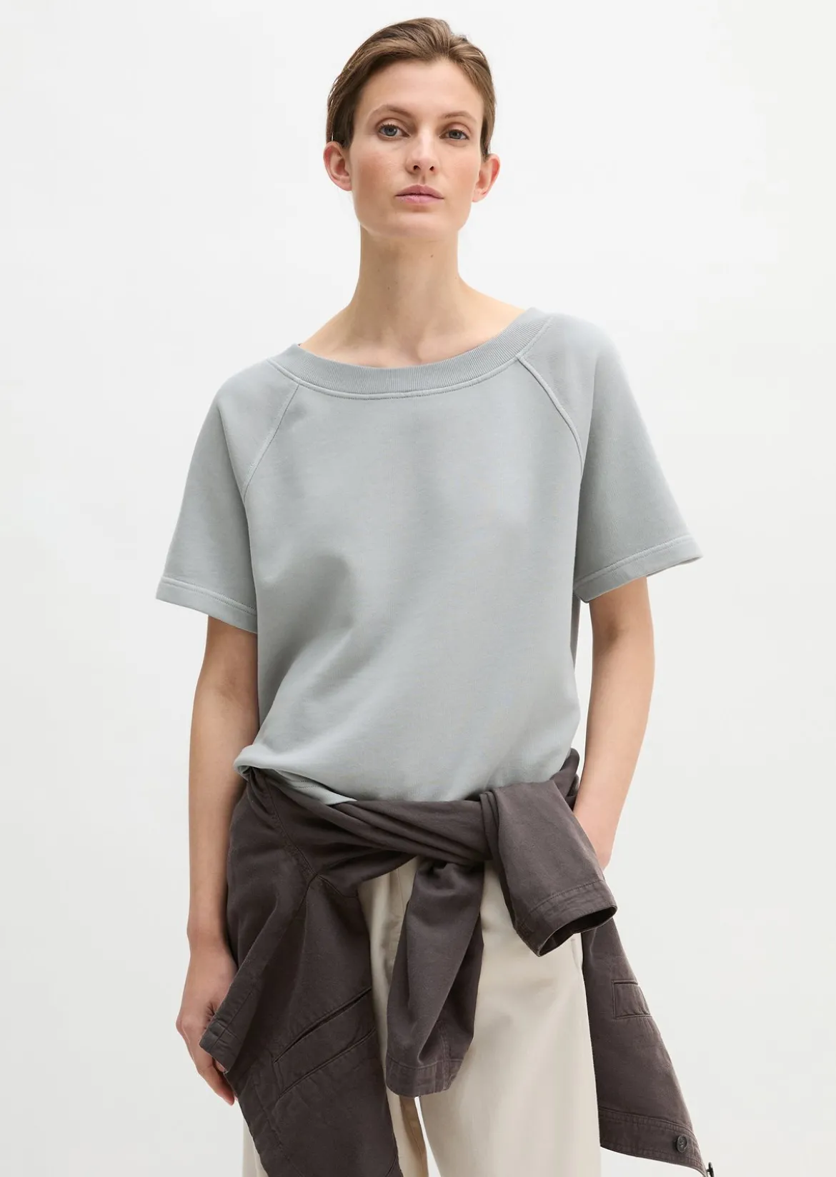 Kurzarm-Sweatshirt loose aus Organic Cotton