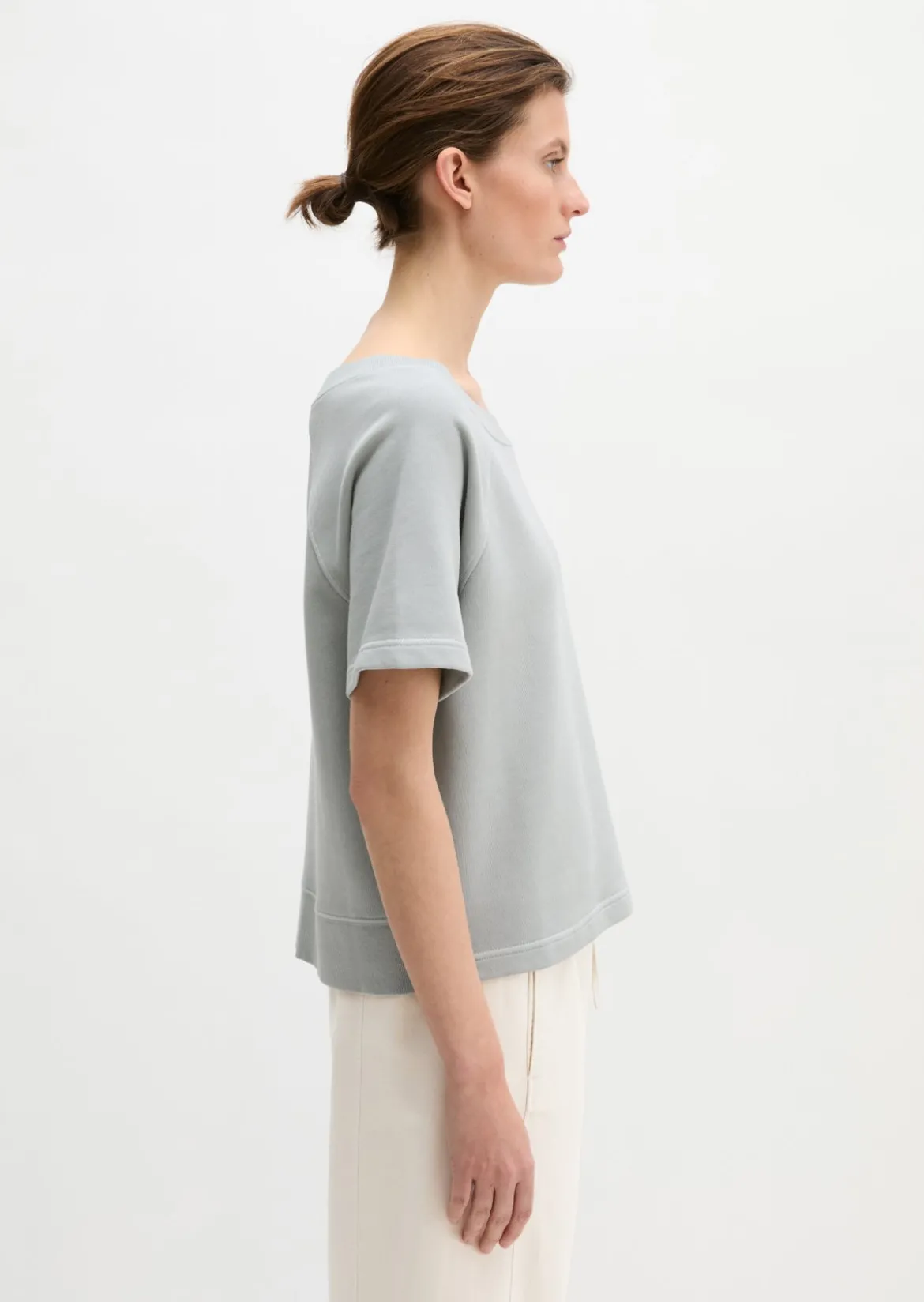 Kurzarm-Sweatshirt loose aus Organic Cotton