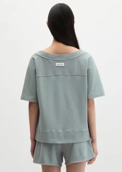 Kurzarm-Sweatshirt regular aus regenerativer Bio-Baumwolle