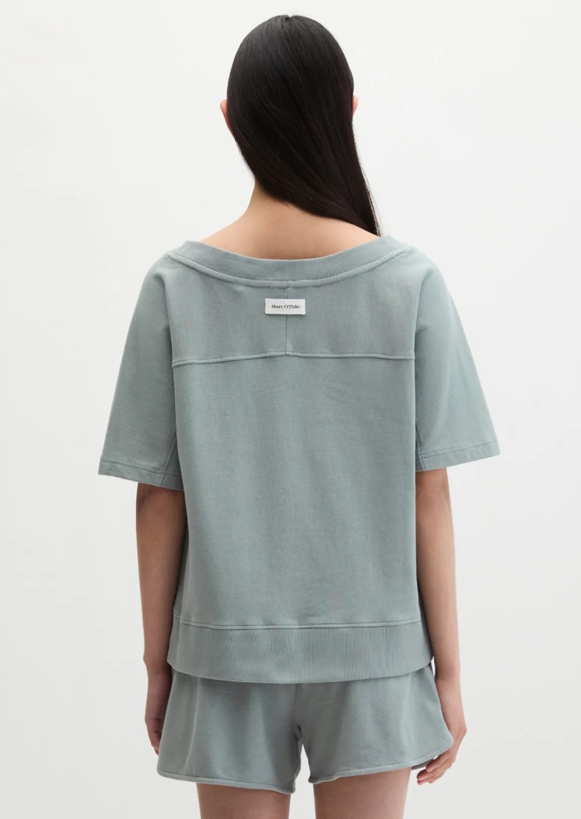 Kurzarm-Sweatshirt regular aus regenerativer Bio-Baumwolle
