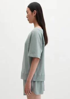 Kurzarm-Sweatshirt regular aus regenerativer Bio-Baumwolle