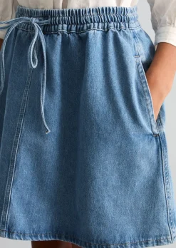 Kurzer Jeansrock A-Shape aus reinem Organic Cotton