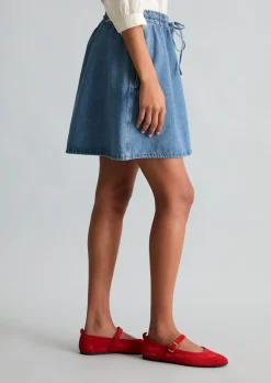 Kurzer Jeansrock A-Shape aus reinem Organic Cotton