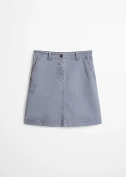 Kurzer Rock regular aus Brushed Cotton Twill