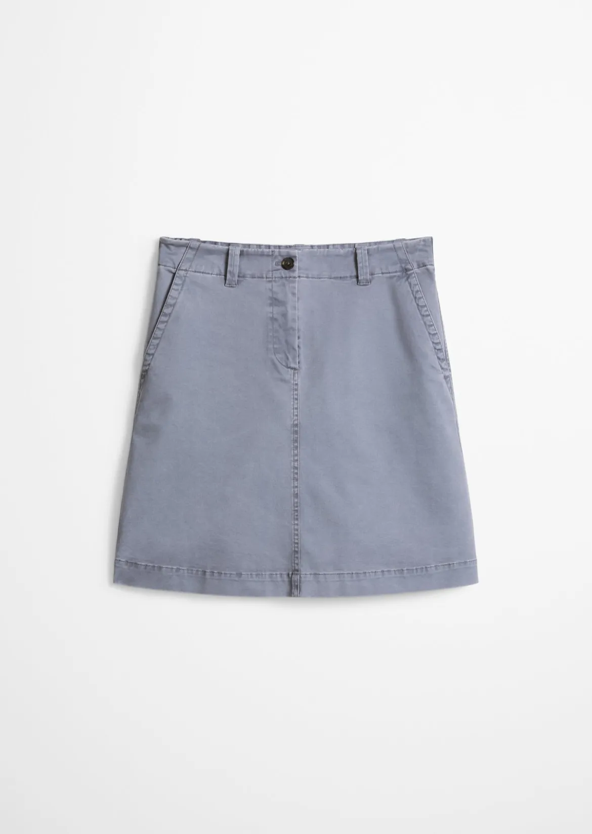 Kurzer Rock regular aus Brushed Cotton Twill