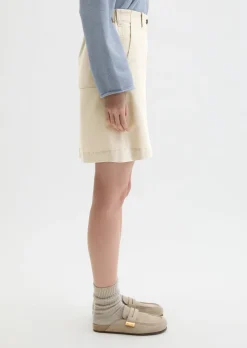Kurzer Rock regular aus Brushed Cotton Twill