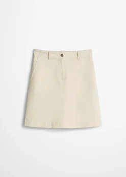 Kurzer Rock regular aus Brushed Cotton Twill