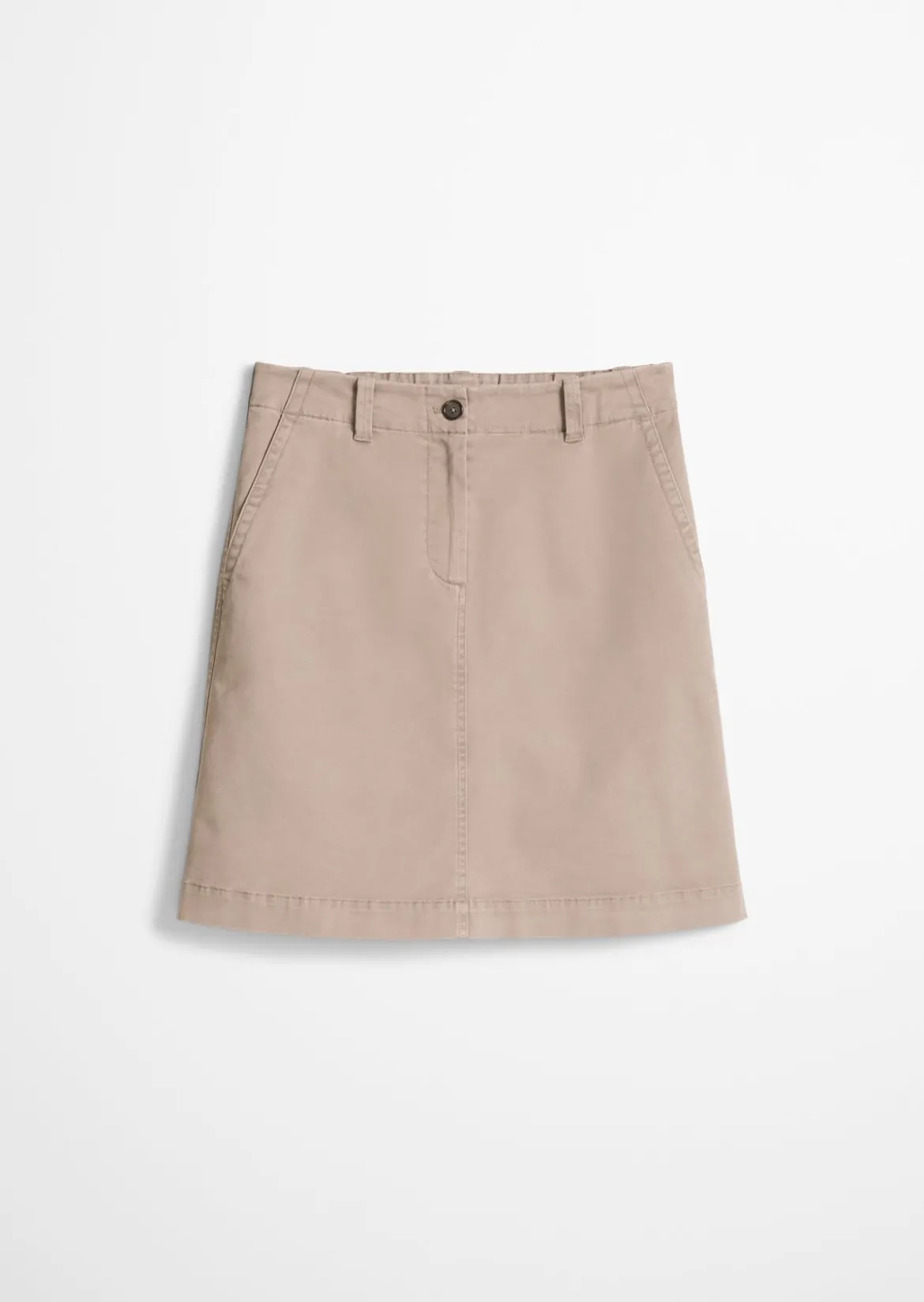 Kurzer Rock regular aus Brushed Cotton Twill