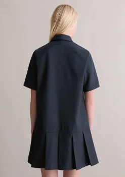 Kurzes Kleid relaxed aus recyceltem Polyester mit Viskose