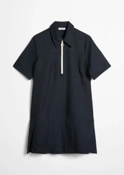Kurzes Kleid relaxed aus recyceltem Polyester mit Viskose