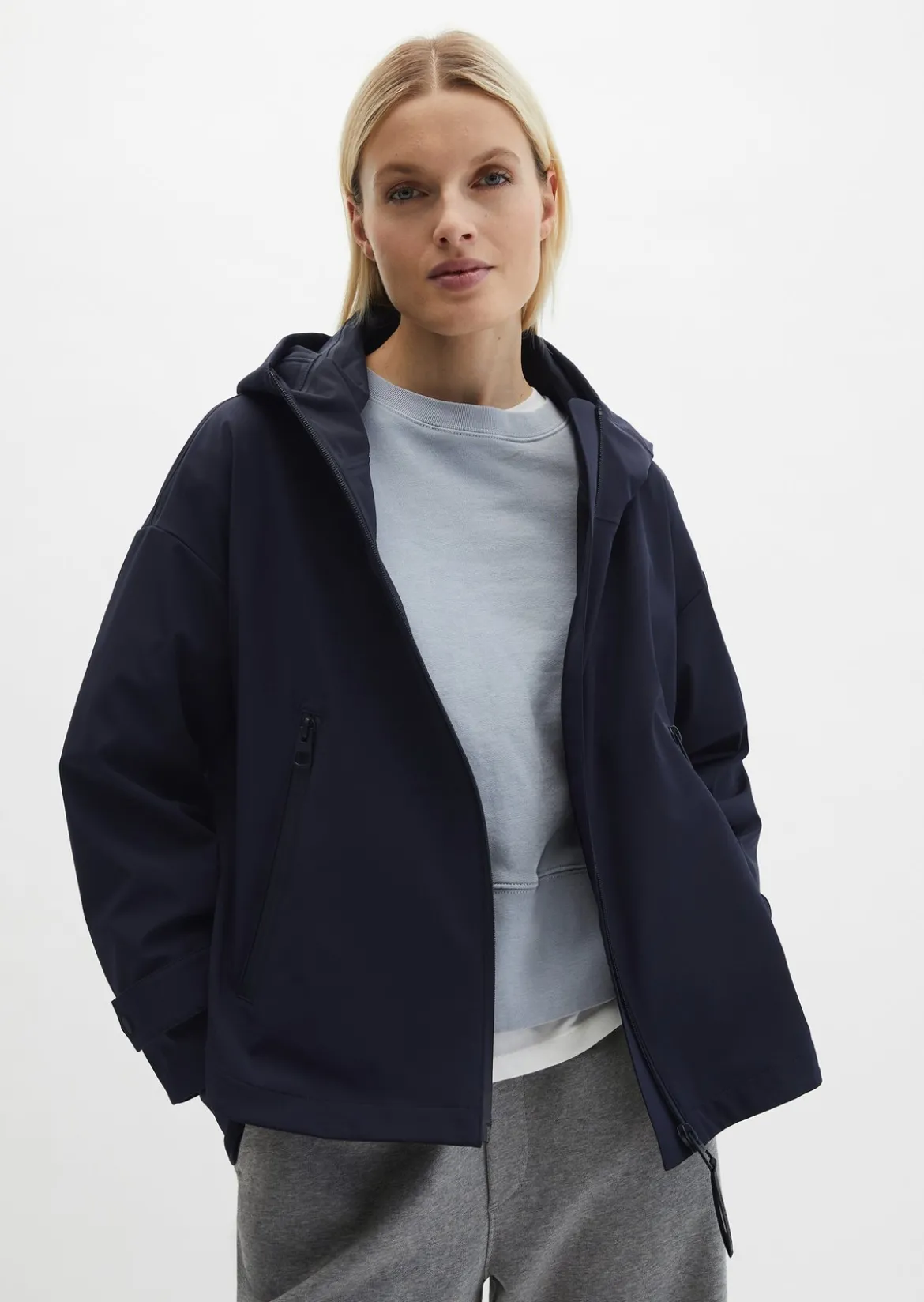 3-Lagen-Regenjacke MOP x Function aus wasserdichtem Nylon-Stretch
