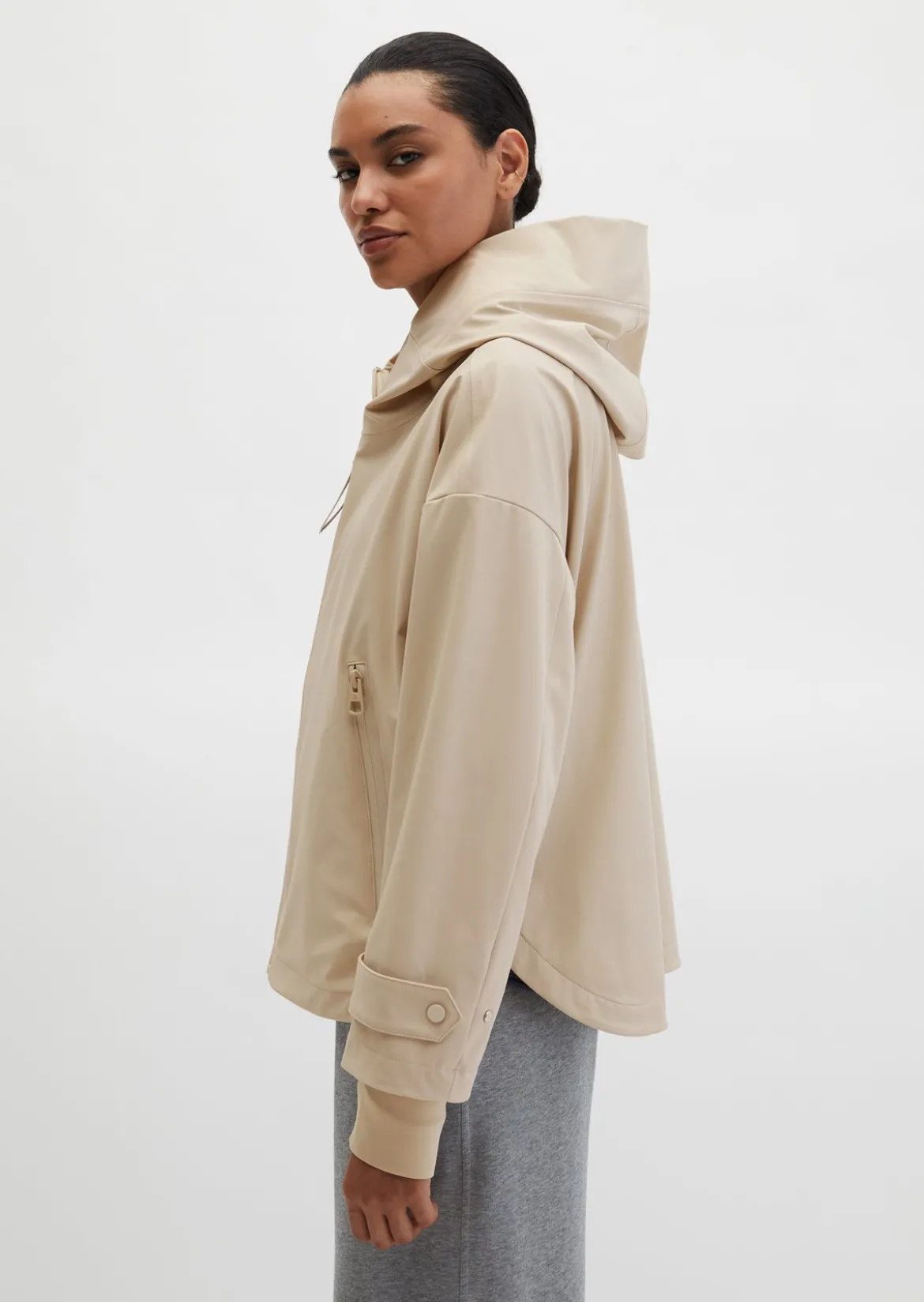 3-Lagen-Regenjacke MOP x Function aus wasserdichtem Nylon-Stretch