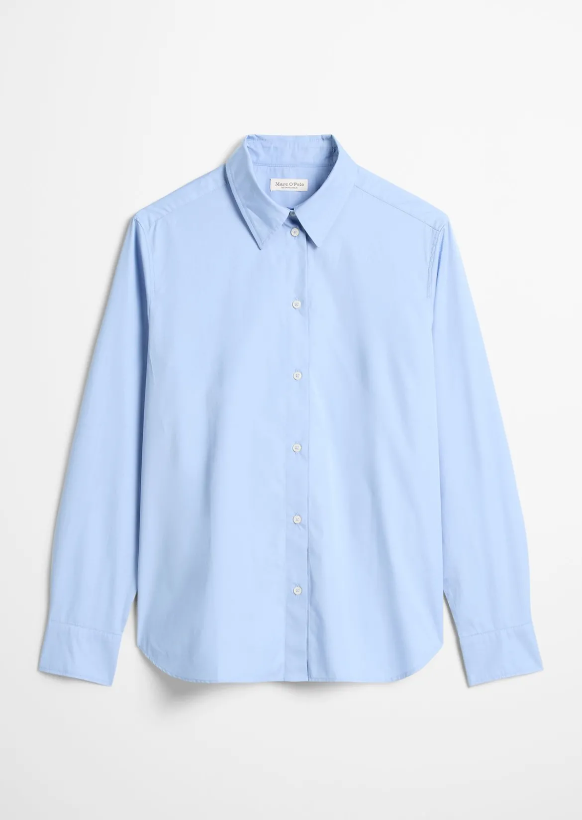 Langarm-Bluse regular aus Baumwoll-Premium-Popeline