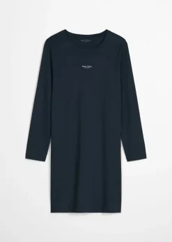 Langarm-Lounge-Kleid aus reiner Bio-Baumwolle