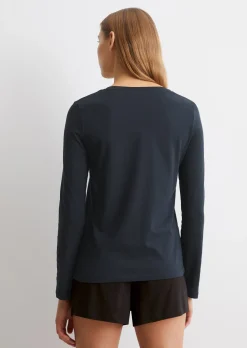 Langarm-Lounge-Shirt aus Bio-Baumwoll-Jersey
