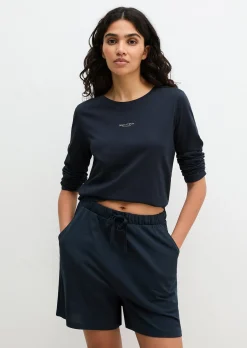 Langarm-Lounge-Shirt aus Bio-Baumwoll-Jersey