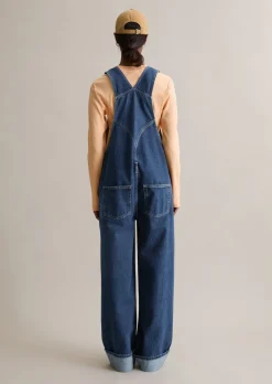 Latzhose relaxed aus Rigid Denim ohne Elasthan