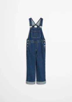 Latzhose relaxed aus Rigid Denim ohne Elasthan