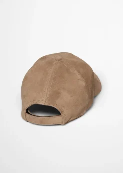 Leder-Cap aus weichem Ziegenveloursleder