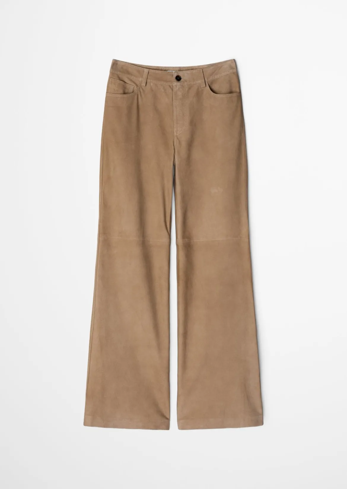 Lederhose wide aus weichem Ziegen-Veloursleder