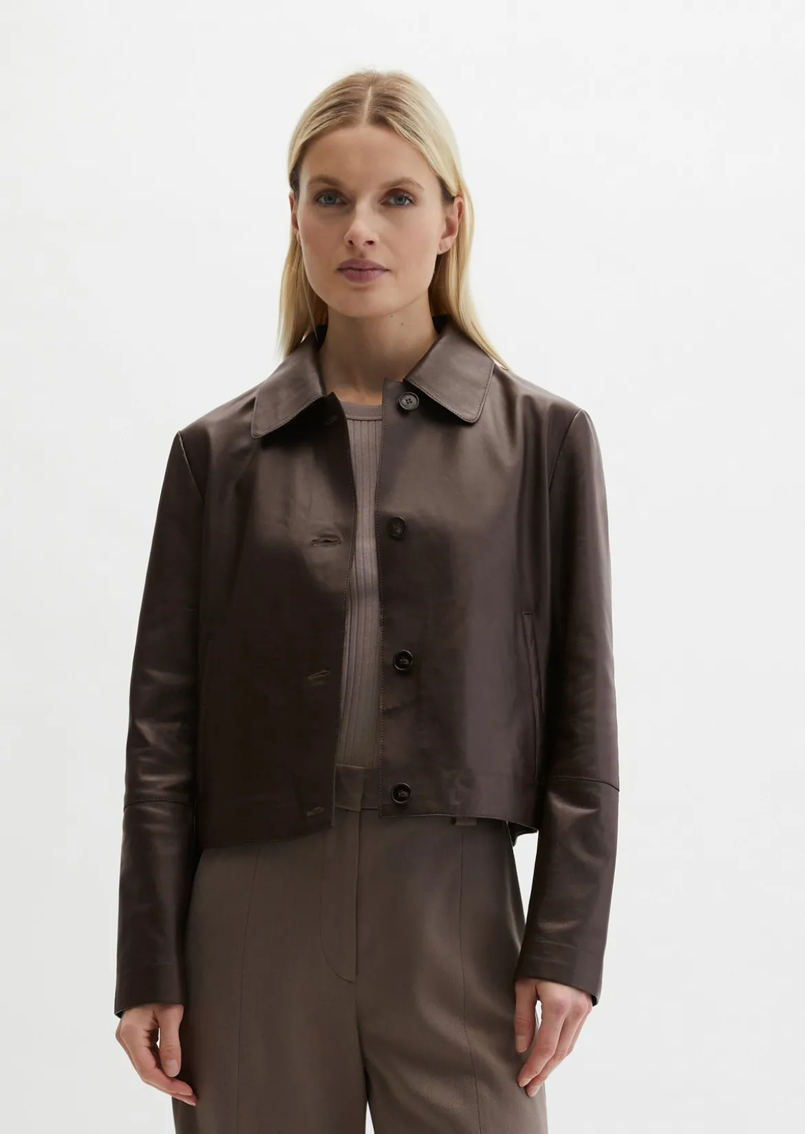 Lederjacke fitted aus softem Lamm-Nappaleder