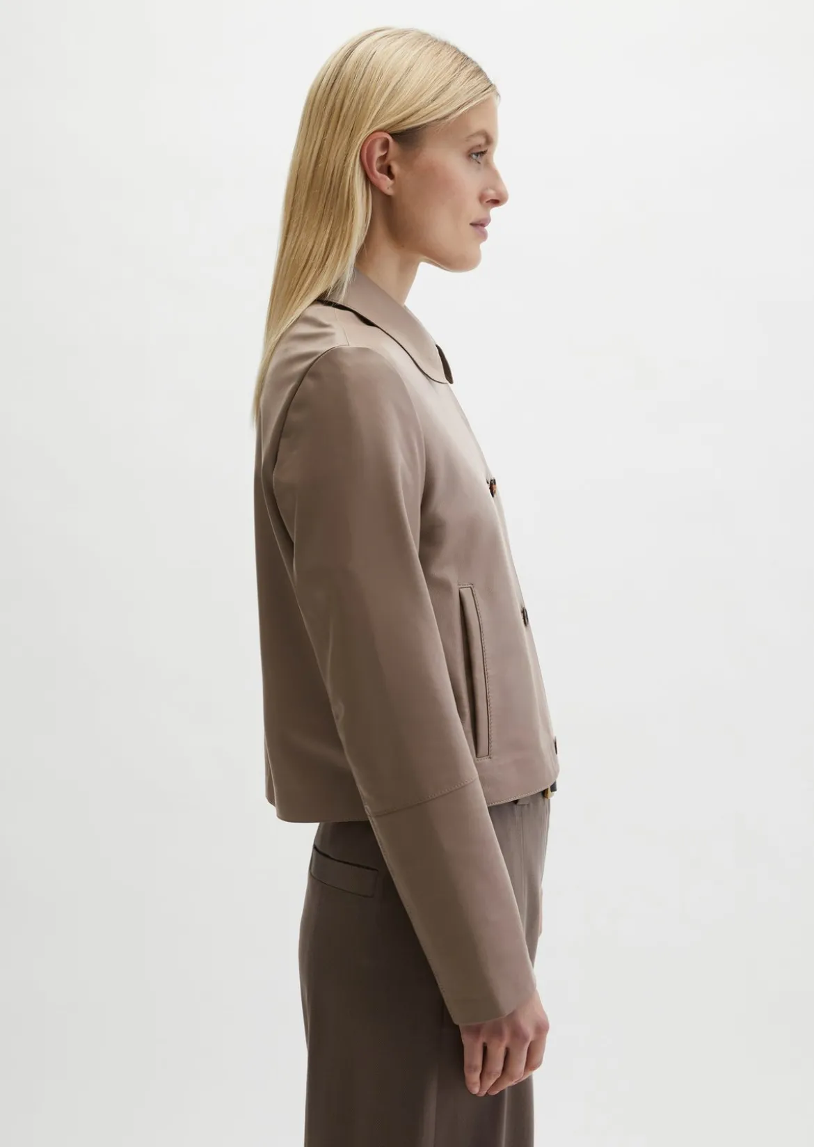 Lederjacke fitted aus softem Lamm-Nappaleder