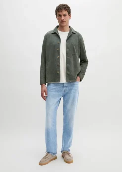 Lederjacke regular aus weichem Veloursleder