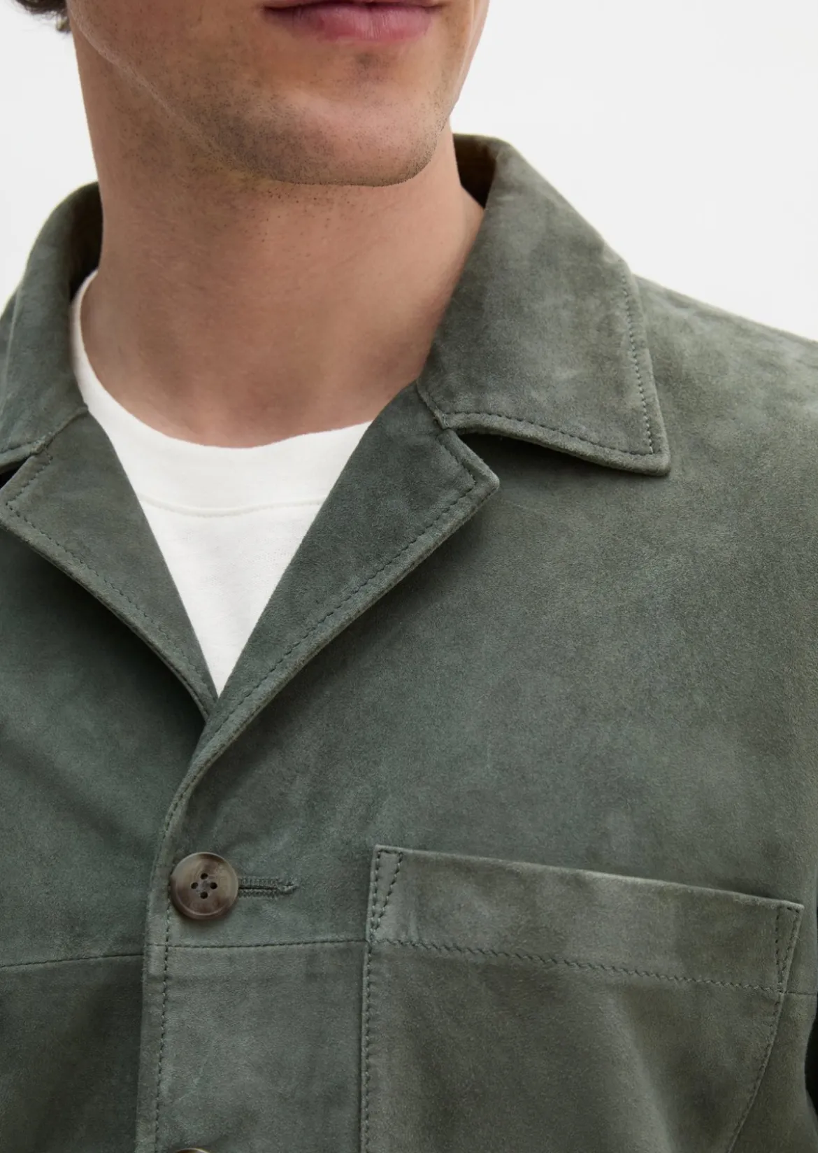 Lederjacke regular aus weichem Veloursleder