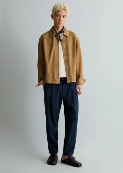 Lederjacke regular aus weichem Veloursleder
