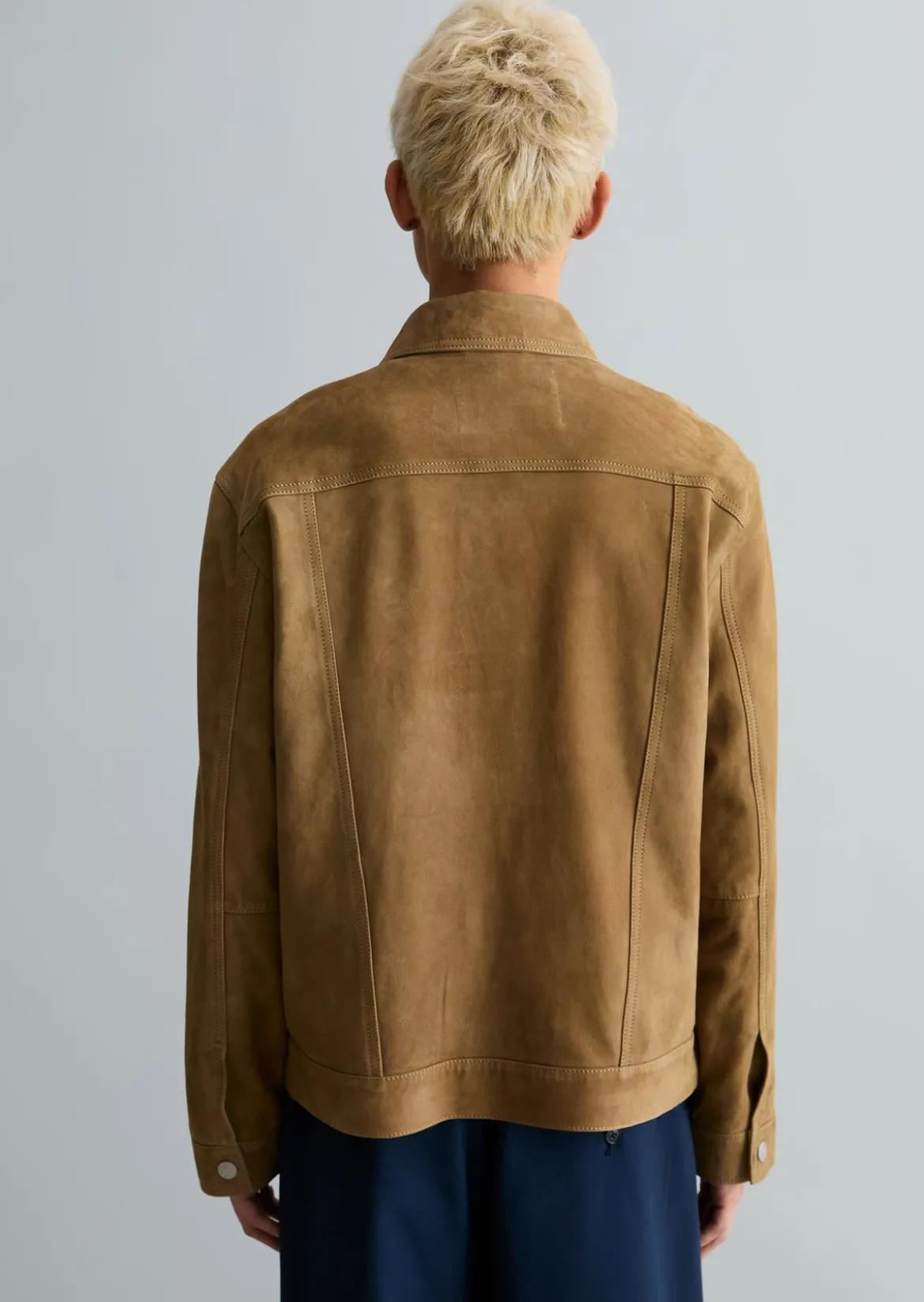 Lederjacke regular aus weichem Veloursleder