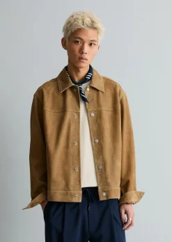 Lederjacke regular aus weichem Veloursleder