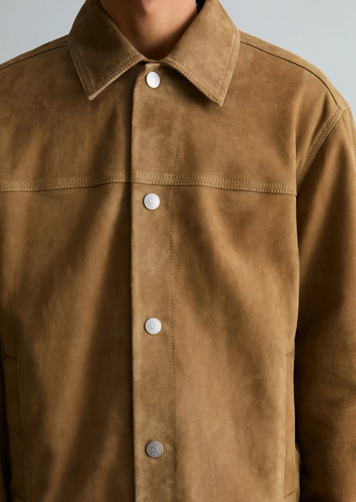 Lederjacke regular aus weichem Veloursleder