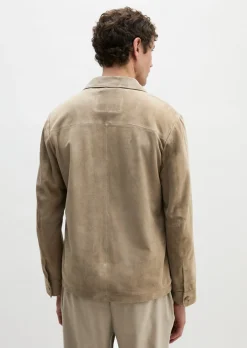 Lederjacke regular aus weichem Veloursleder