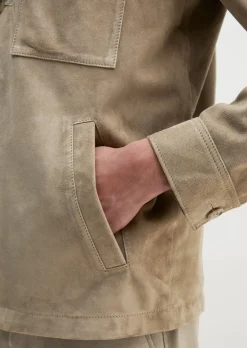 Lederjacke regular aus weichem Veloursleder