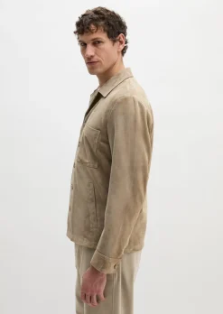 Lederjacke regular aus weichem Veloursleder