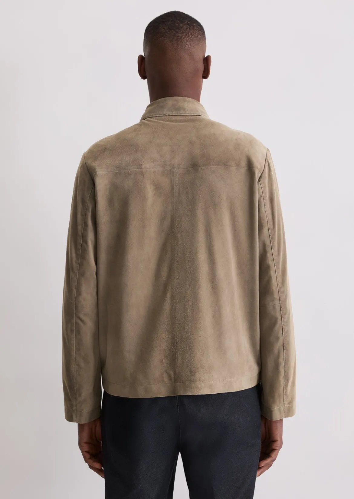 Lederjacke regular aus weichem Velours-Ziegenleder