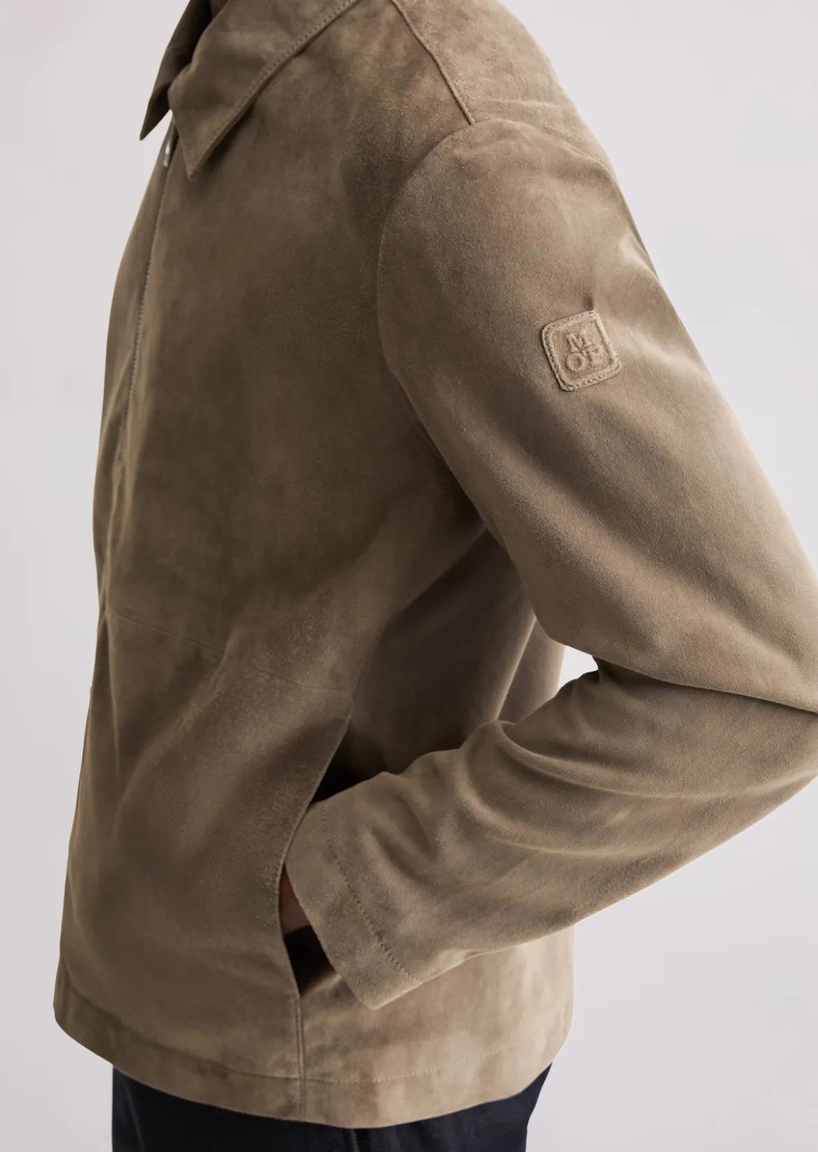 Lederjacke regular aus weichem Velours-Ziegenleder